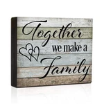 Box Sign Wood Block Quote Together We Make Family-home Decor Wa.... Fixed Price $23.66.