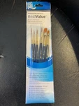 Princeton Real Value Brush Set 9132 Short Handle 6PK - Golden Taklon Bristles. Fixed Price $7.50.