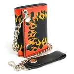 Milwaukee Leather MLW7832 Men's 4 Flamed Tri-fold Biker Wallet W/. Fixed Price $25.99.