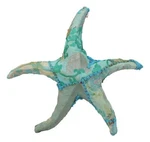 Starfish Sea Hand Crafted Paper Mache Colorful Sari Fabric Figurine. Fixed Price $32.99.