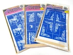Armour Of 3 Rub Glass Etching Stencils Carousel Yesteryear Corners. Fixed Price $14.00.