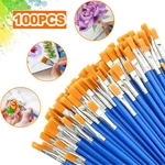 100PCS Artist Flat Brushes Set Acrylic Oil Watercolour Painting Craft. Fixed Price $13.28.