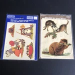Vtg 1981 & 1978 Meyercord Decalart Water Applied Decals 0291 1598 Raccoons. Fixed Price $12.95.
