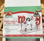 Plaid Apple Barrel Paint/decorate "merry" Unfinished Wood Letters And Frame Set. Fixed Price $6.00.