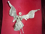 Don Drumm Pewter Hanging Angel Blowing Horn. Fixed Price $68.00.