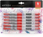 Arteza Water Brush Pens, Set Of 6, With 1 Count (pack 6), Multi-coloured. Fixed Price $22.96.