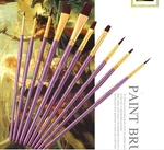 10 Combined Purple Oil Painting Nylon Brushes Set Acrylic Watercolor Craft. Fixed Price $7.16.