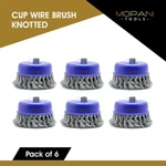 Wheel Cup Brush Inch (4" Twisted/knotted) For 5/8"-11 Angle Grinders 6 Pack. Fixed Price $26.54.