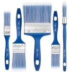 Pack Paint Brushes For Walls, 0.5"/1"/1.5"/2"/4" Inch, Ergonomic Blue Handle. Fixed Price $12.90.