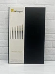 Kingart Original Max Round Brush Set 8PCS Golden Taklon Short Handle 1000C. Fixed Price $42.00.