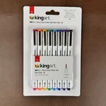 Kingart Pro Inkline Fine Color Pen Set Size 10 - 0.60MM 8 Pack. Fixed Price $14.99.