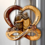 Personalized Elderly Couple Wooden Sign Infinity Love Custom Names Anniversary. Fixed Price $25.99.
