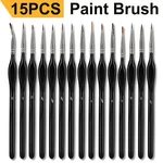 15PCS Miniature Brushes Fine Tip Set For Art Nail Model Craft Oil Painting. Fixed Price $12.86.