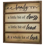 Little Bit Of Family Wood Wall Plaque Natural, 25 By Inches. Fixed Price $39.99.