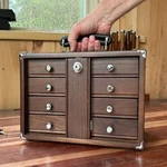 4 Drawer Storage Organizer Box Gerstner & Sons Solid Oak Wood. Fixed Price $149.99.