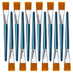 Great Andrew 12 Pieces Inch Flat Paint Brushes Set Wooden Handle Acrylic. Fixed Price $19.89.