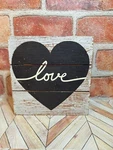 Collins Fresh + Original, Box Sign, Wooden, Black And White Love Rustic Decor. Fixed Price $6.95.