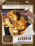 Royal Paint By Number Kit Artist Canvas Series 9"X12"-LION & Lioness PCS-3. Fixed Price $20.32.