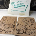 Vintage Tri-chem Wooden Wonders 3-D Christmas Ornaments Liquid Embroidery. Fixed Price $15.00.