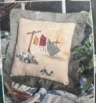 1994 Homespun Tole 'n Accents By Bernat 16" X Pillow Kit Wash DAY#1703-00. Fixed Price $19.99.