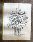 Tri-chem Ready Paint Embroidery Vtg Fabric 8326 Basket Of Daisies Flowers. Fixed Price $5.23.