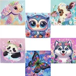 6 Pack 5D Cartoon Diamond Painting Kits For Kids, Cute Animals Ki.... Fixed Price $26.66.