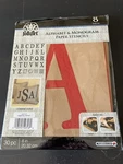 Nip Plaid Folkart Alphabet & Monogram 8 Inch Paper Stencils- 30 Piece Set!. Fixed Price $7.95.