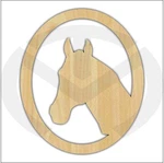 Unfinished Wood Horse Head Silhouette Laser Cutout, Wreath Accent, Door Hanger. Fixed Price $12.59.