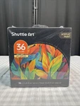 Shuttle Art Acrylic Paint Set, 36 Colours (60ML, 2OZ), 13 Brushes. New, Sealed. Fixed Price $27.07.