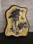 A. Gruerio Artwork Print On Wood Decoupage Wall Decor Little Boy Butterfly. Fixed Price $45.00.