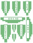 Vintage Image Art Deco Canister Pantry Label Waterslide Decals KI385 U Pick. Fixed Price $13.99.