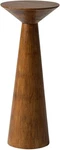 22.8 Tall Round End Table, Walnut Solid Pine Wood. Fixed Price $97.99.