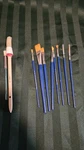 New Stampup Duster & 7 Plaid Brand Artist Paint Brushs Lot. Fixed Price $17.00.
