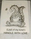 * 8362 Lovesaur Dinosaur Last Of My Kind Picture Paint 9X12". Fixed Price $10.00.