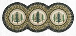 Braided Jute Tri-circle Table Runner. Earth Rugs. Tall Timbers Trees. 15" X 36". Fixed Price $49.28.