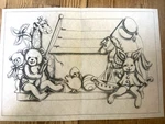 Tri-chem Ready Paint Fabric Art 7651 Toy Shelf Vtg Large Canvas. Fixed Price $12.95.