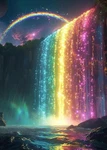 Kinplub 5D Diamond Painting Kits For Adults, Colorful Waterfall Rainbow Falls. Fixed Price $9.11.