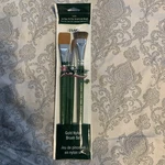 Plaid Folkart One Stroke- Set Of Gold Nylon Brushes 1171- 3/4 Flat, Script Flu. Fixed Price $17.00.