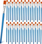 40 Pack 1/2 Inch Flat Paint Brushes Bulk Wooden Handle Acrylic Craft Art. Fixed Price $22.21.
