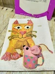 Vintage Meyercord Decal Transfer Patterns Cat & Mouse #1529C. Fixed Price $7.88.