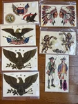 Meyercord Patriotic Eagles Decal Native American Indian Cherubs Vtg Lot Of 7 New. Fixed Price $55.00.