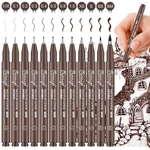 Bianyo Sepia Tone Drawing Pen Set, 12 Assorted Sizes Sketch Liner, Water-resi.... Fixed Price $23.47.