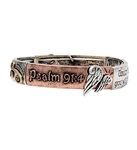 Religious Theme Psalm 91:4 Scripture Angel Wing Stretch Bracelet Tri-tone. Fixed Price $17.95.