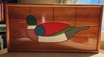 Mallard Duck Plaque Inlaid Handpainted 24.5" X 13" 2" Woodchuckers?. Fixed Price $32.00.