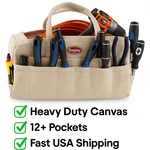 Original Rigger Tool Bag Heavy Duty Canvas Tote Multi Pocket Beige Organizer. Fixed Price $75.40.