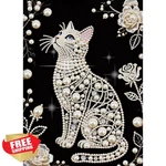 Antor Cat Pearl Diamond Painting Kit Adults Beginners 11.8X15.75" Art Decor. Fixed Price $23.99.