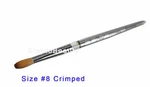 Petal Silver Handle Kolinsky Acrylic Nail Brush - Size #8 Crimped. Fixed Price $24.00.