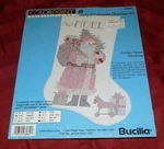 Bucilla Antique Santa Stocking Sampler Stamped Colorpoint Kit Piantstitching New. Fixed Price $8.00.