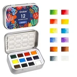 12 Pcs Essential Pocket Travel Watercolor Paint Set Art Supplies. Fixed Price $25.45.