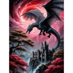 Lophomie Dragon Diamond Art Kits For Adults, 5D 11.8X15.7IN (30X40CM),. Fixed Price $10.99.